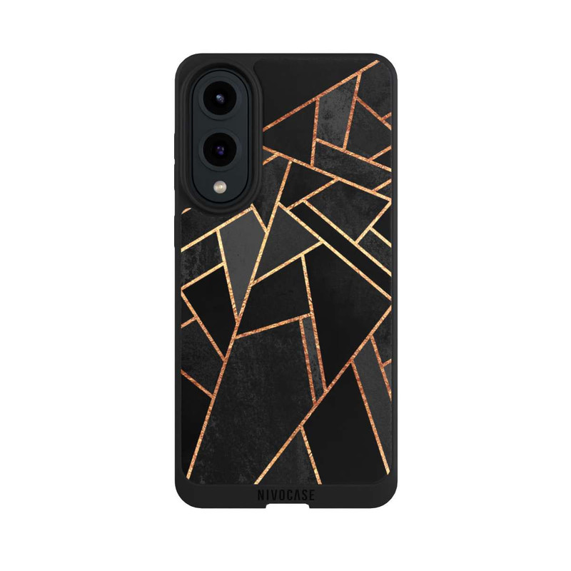Galaxy S25 Edge NIVOpure Schwarze Nacht Gold Druck