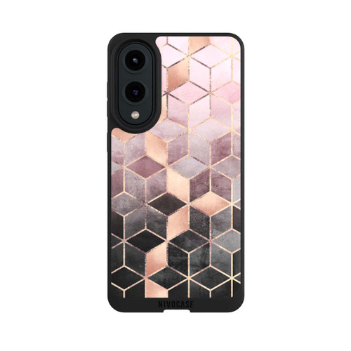 Samsung Galaxy S25 Edge NIVOpure Pink-grauer Farbverlauf Würfel Druck