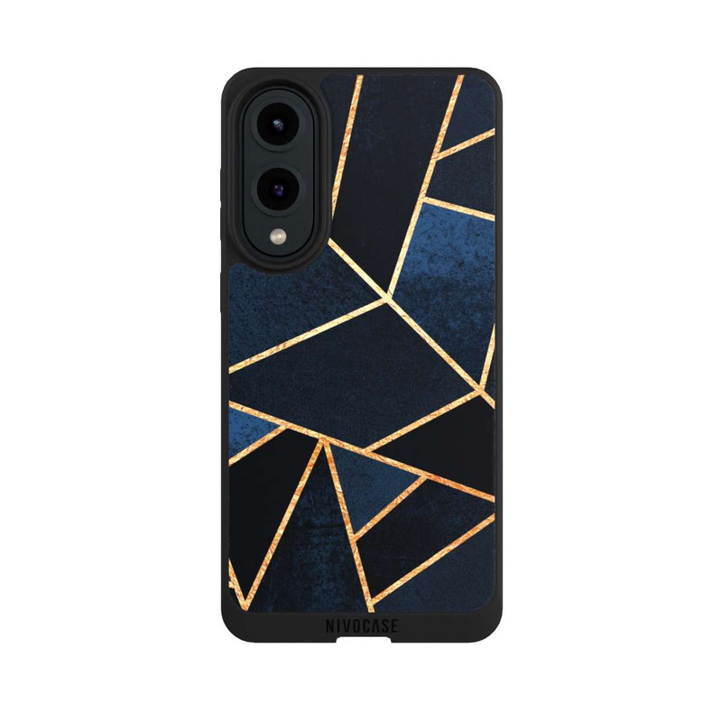 Galaxy S25 Edge NIVOpure Navy Stein Golddruck