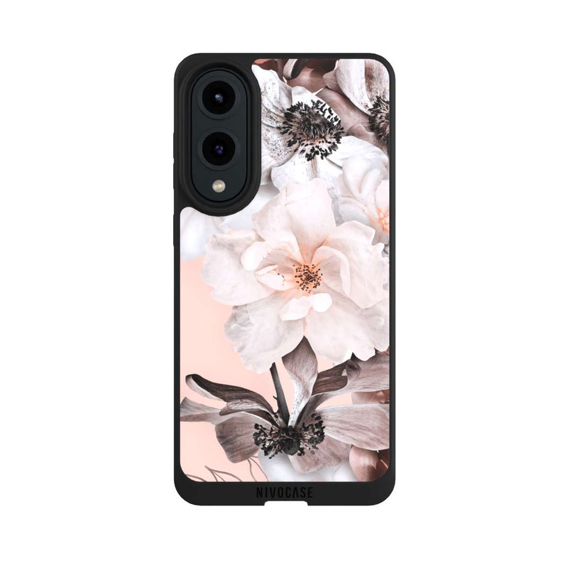 Galaxy S25 Edge NIVOpure Mur de fleurs roses
