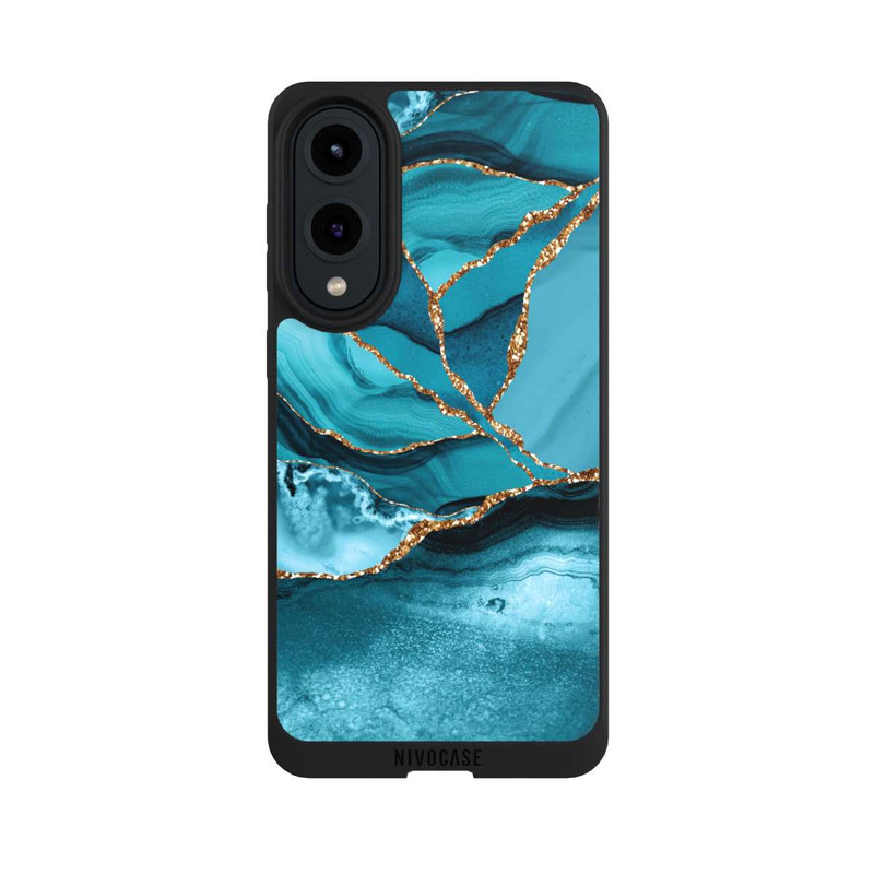 Galaxy S25 Edge NIVOpure Eisblaue Marmor Landschaft