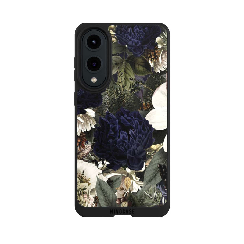 Galaxy S25 Edge NIVOpure Dunkle Mitternachts Barock Vintage Blumen