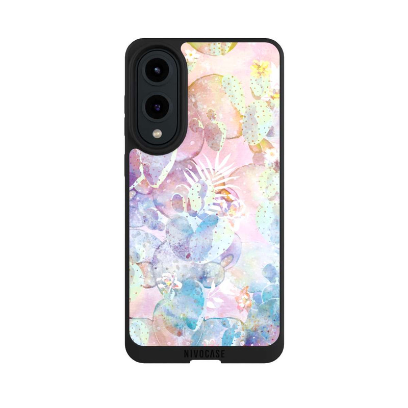 Galaxy S25 Edge NIVOpure Aquarelle de cactus fleuris