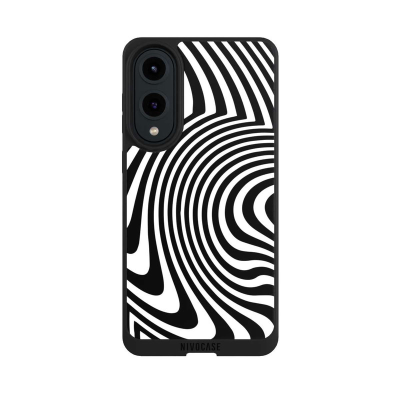 Galaxy S25 Edge NIVOpure schwarz-weiße Wellen