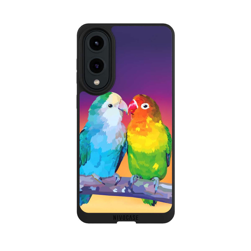 Galaxy S25 Edge NIVOpure Oiseaux d'amour colorés