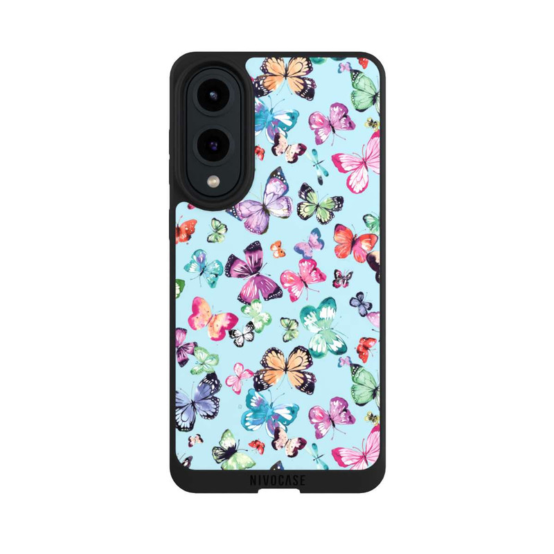 Galaxy S25 Edge NIVOpure Schmetterlinge rosa orange blau