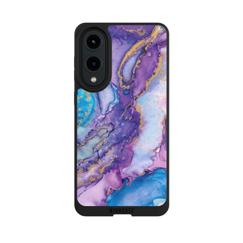 Galaxy S25 Edge NIVOpure Strudel lila und blau