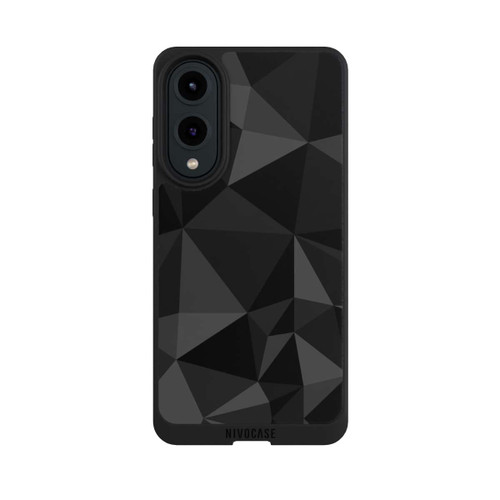 Samsung Galaxy S25 Edge NIVOpure Polygonmuster schwarz
