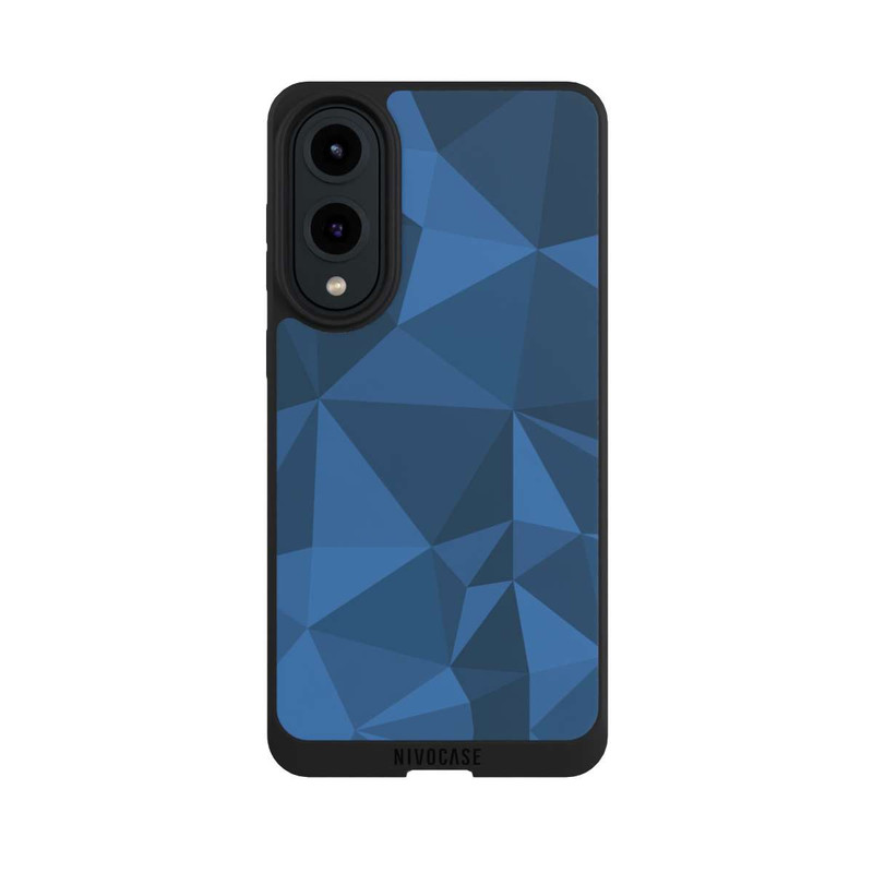 Galaxy S25 Edge NIVOpure Polygon Pattern Blue