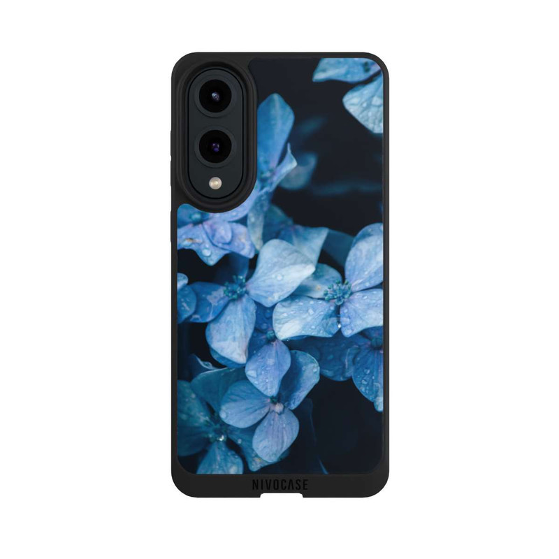 Galaxy S25 Edge NIVOpure Fleurs bleues 2