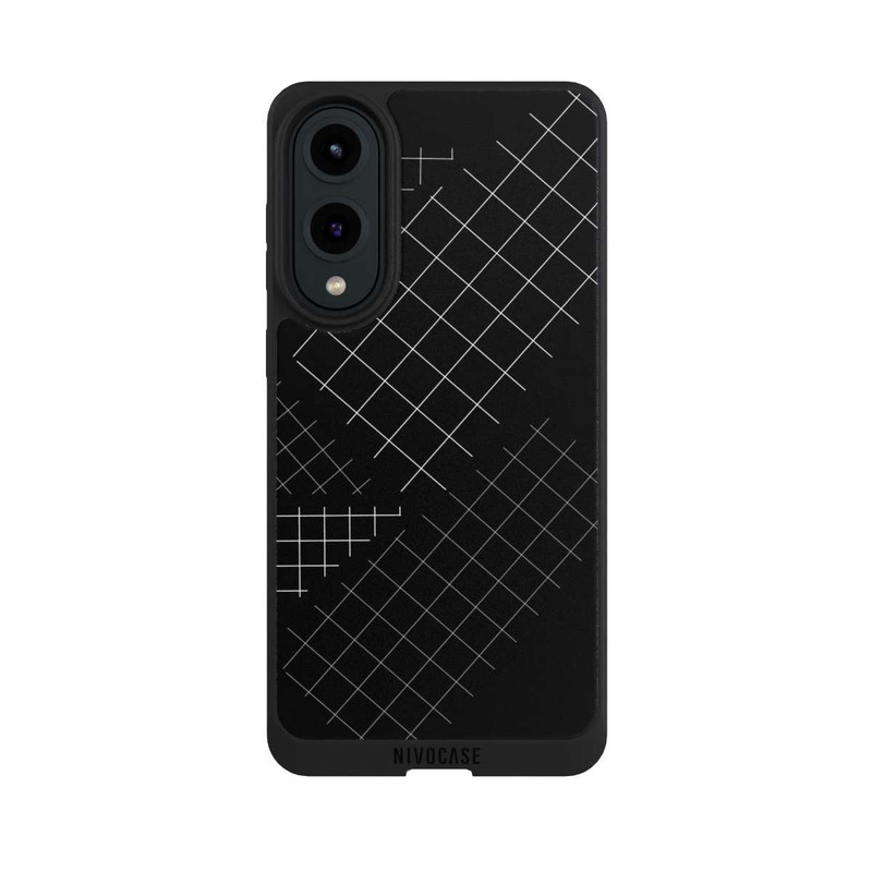 Galaxy S25 Edge NIVOpure Black White Grid