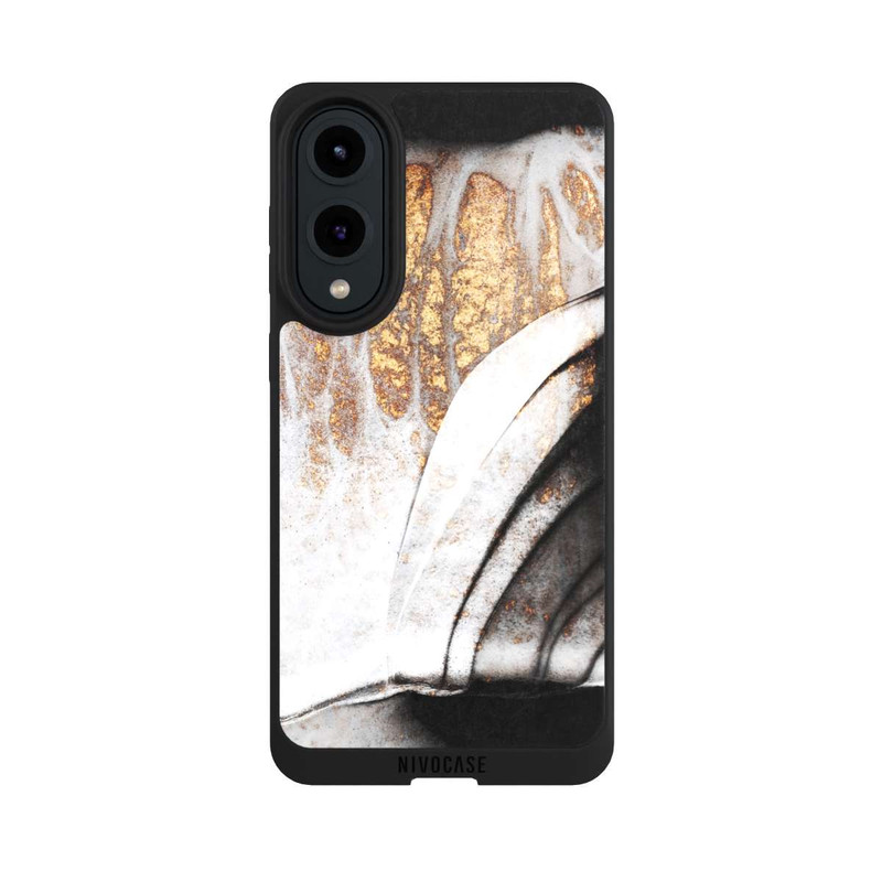 Galaxy S25 Edge NIVOpure Veines noires et dorées
