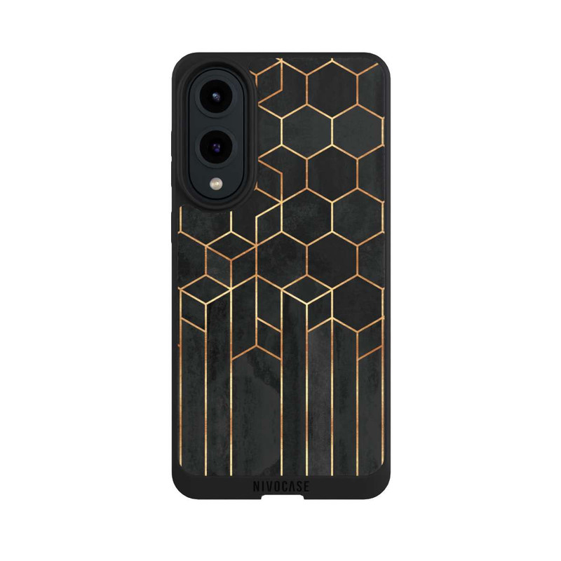 Galaxy S25 Edge NIVOpure Hexagones noirs