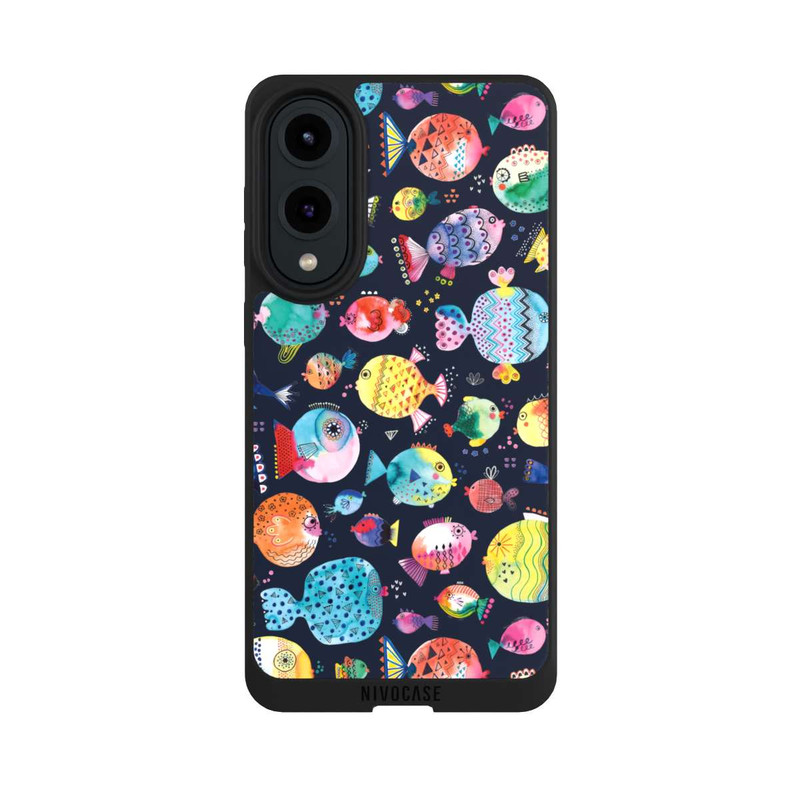 Galaxy S25 Edge NIVOpure Beach Puffer Fishes Kids Navy