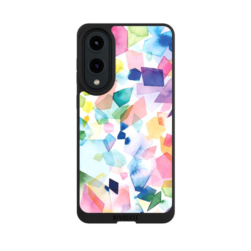 Galaxy S25 Edge NIVOpure Bunte Aquarelledelsteine ​​und Diamanten