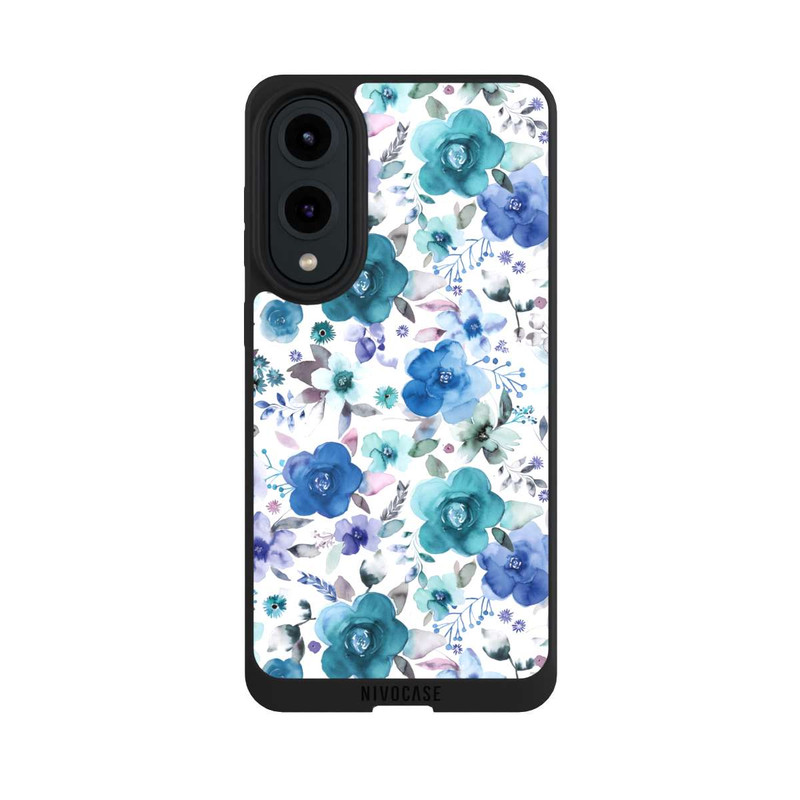 Galaxy S25 Edge NIVOpure Winterblumensträuße Blau