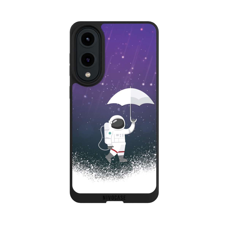 Galaxy S25 Edge NIVOpure Astronaute Sous une Pluie d'Astéroïdes