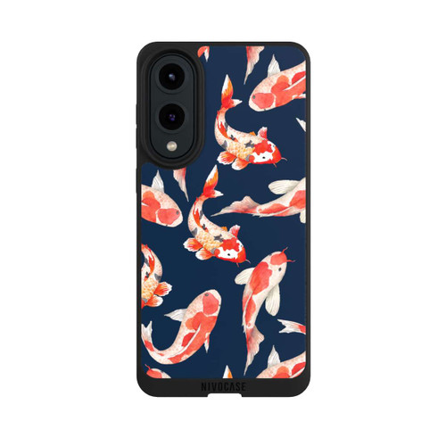 Samsung Galaxy S25 Edge NIVOpure Koi auf blauem Hintergrund