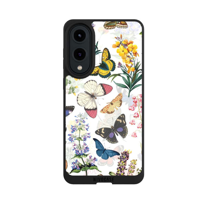 Galaxy S25 Edge NIVOpure Fleurs des champs et papillons
