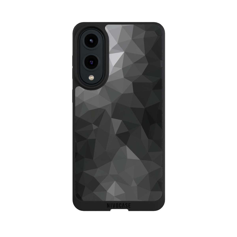 Galaxy S25 Edge NIVOpure Polygonal Mosaic Noir/Blanc