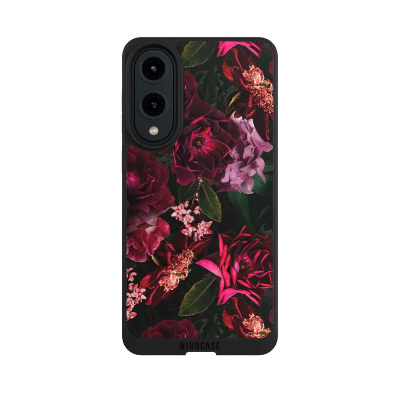 Galaxy S25 Edge NIVOpure Dark Red and Pink Flowers