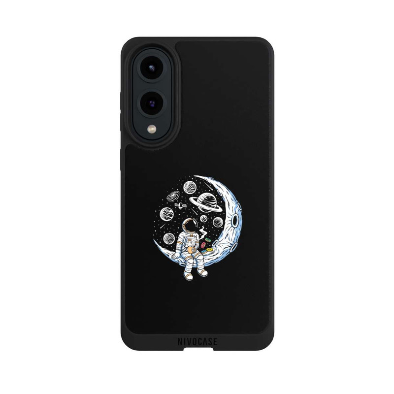 Galaxy S25 Edge NIVOpure Astronaut Drinking Coffee