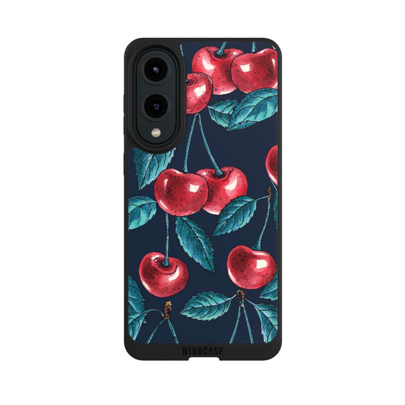 Galaxy S25 Edge NIVOpure Cerises Motif foncé
