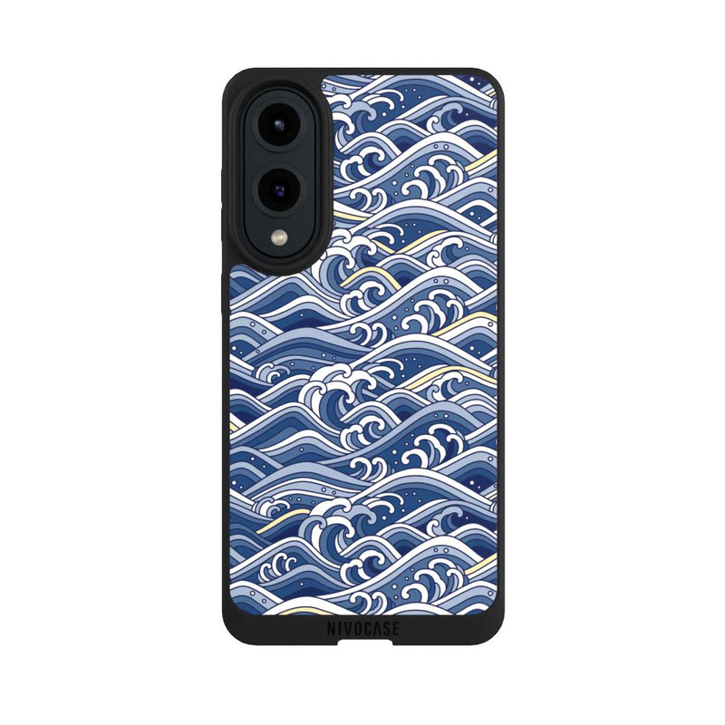 Galaxy S25 Edge NIVOpure Vagues bleues kanagawa