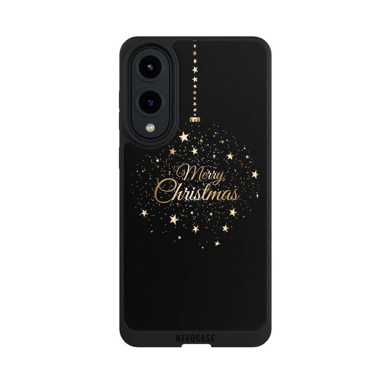 Galaxy S25 Edge NIVOpure Merry Christmas Gold Stars