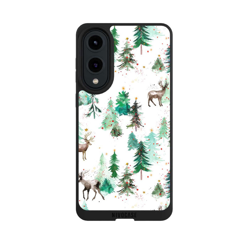 Galaxy S25 Edge NIVOpure Hirsche und Winterweihnachtsbäume