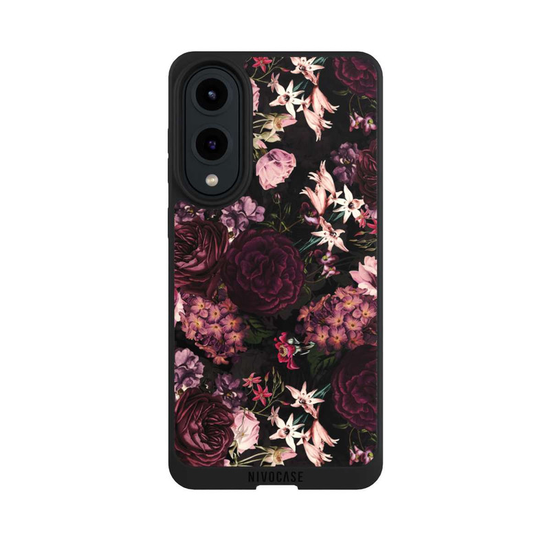 Galaxy S25 Edge NIVOpure Blumentapete dunkelviolett