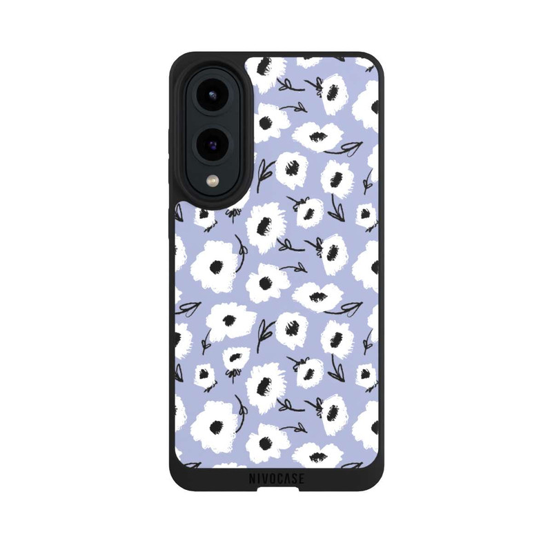 Galaxy S25 Edge NIVOpure Flower Pattern Lila