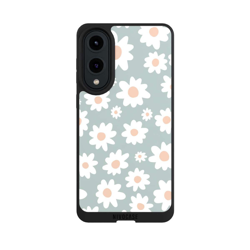 Galaxy S25 Edge NIVOpure Daisy Flower Seamless Pattern Green