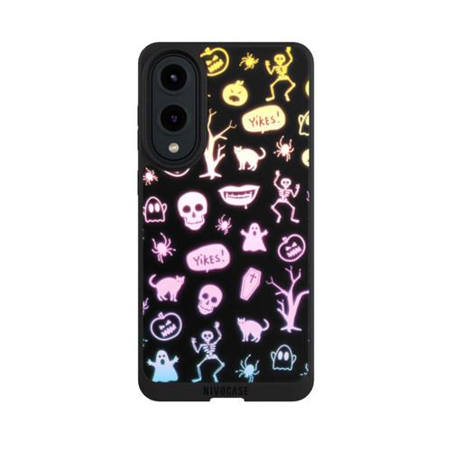 Samsung Galaxy S25 Edge NIVOpure Neon Halloween Aufkleber Schwarzer Hintergrund