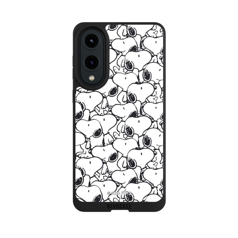 Galaxy S25 Edge NIVOpure Snoopy Muster Schwarz und Weiß