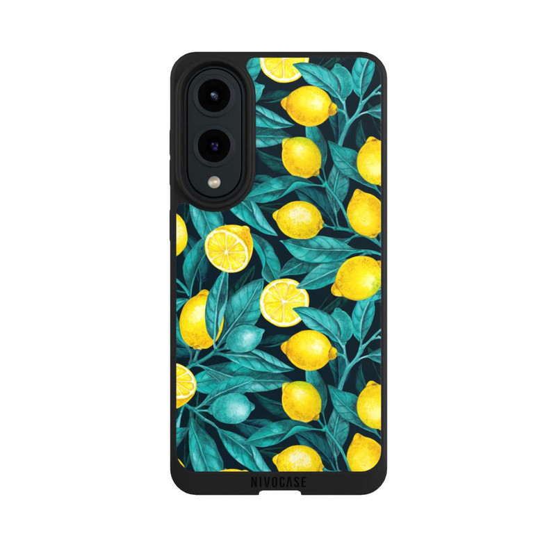 Galaxy S25 Edge NIVOpure Citrons et feuilles sombres