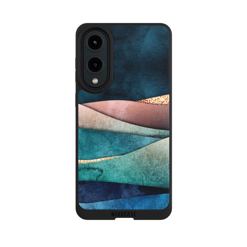 Galaxy S25 Edge NIVOpure Vagues bleu-or