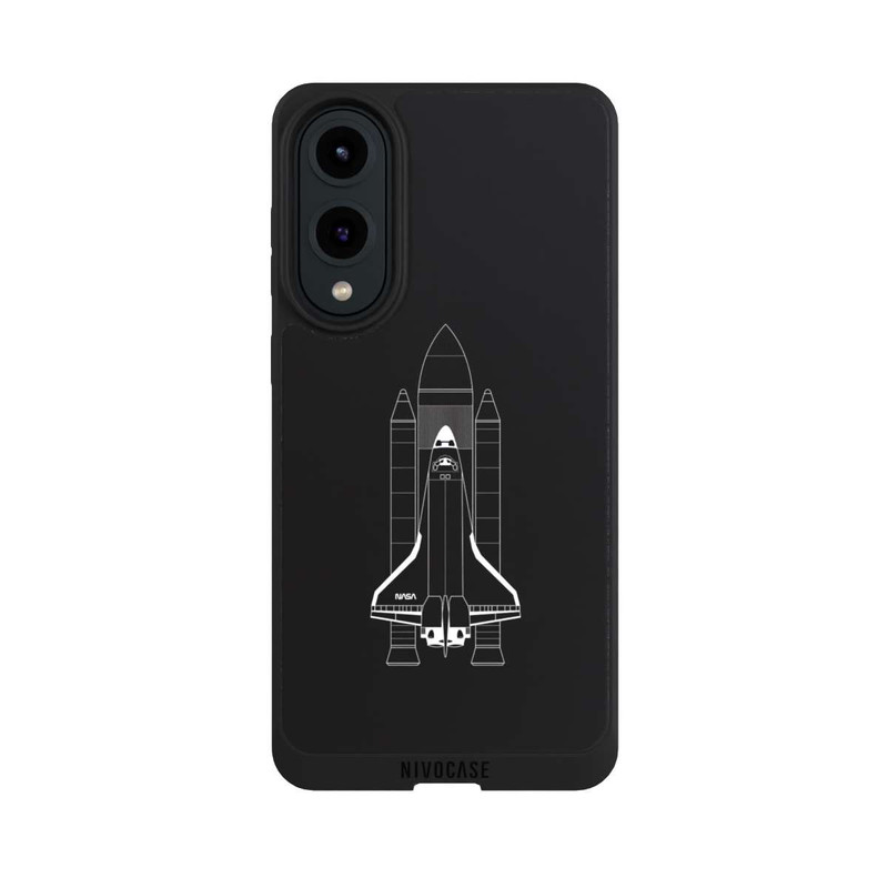 Galaxy S25 Edge NIVOpure Navette spatiale blanc sur noir