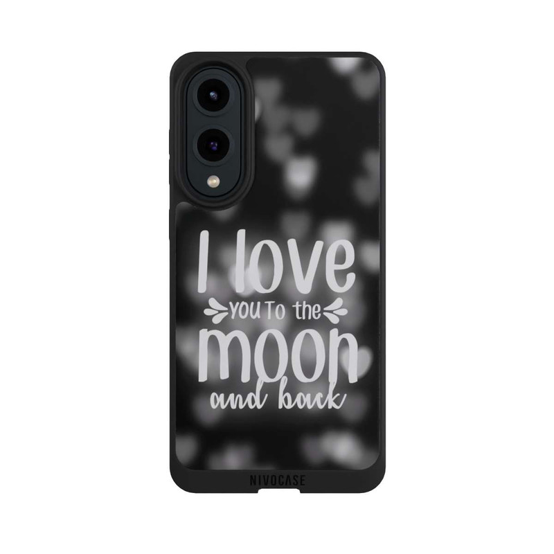 Galaxy S25 Edge NIVOpure I Love You to The Moon And Back Black Hearts