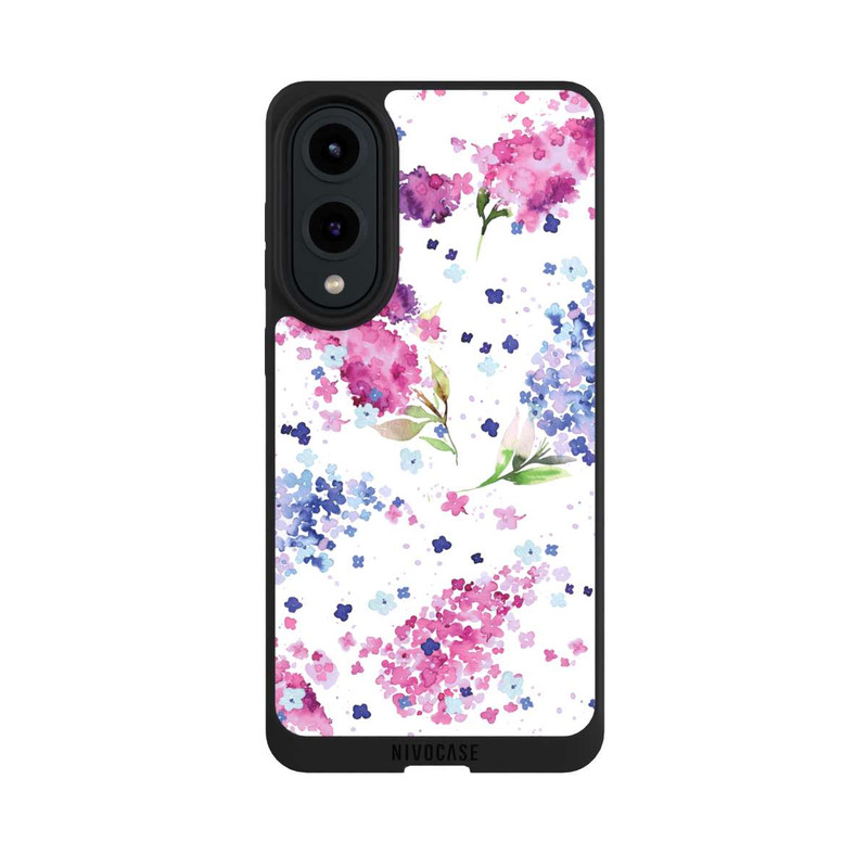 Galaxy S25 Edge NIVOpure Hortensien Lila und Rosa Blumen
