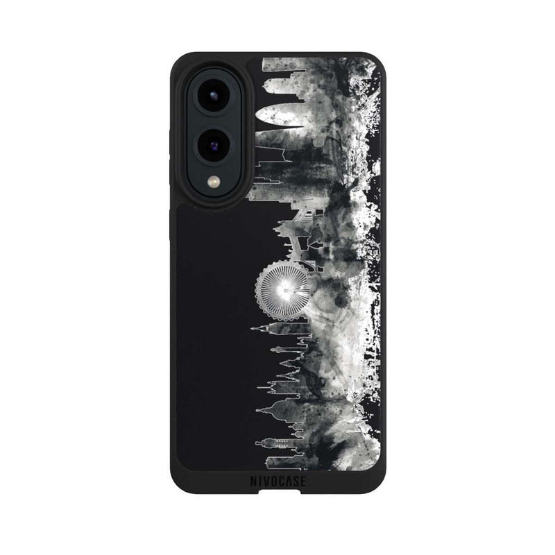 Galaxy S25 Edge NIVOpure London Ligne d'horizon BW Noir