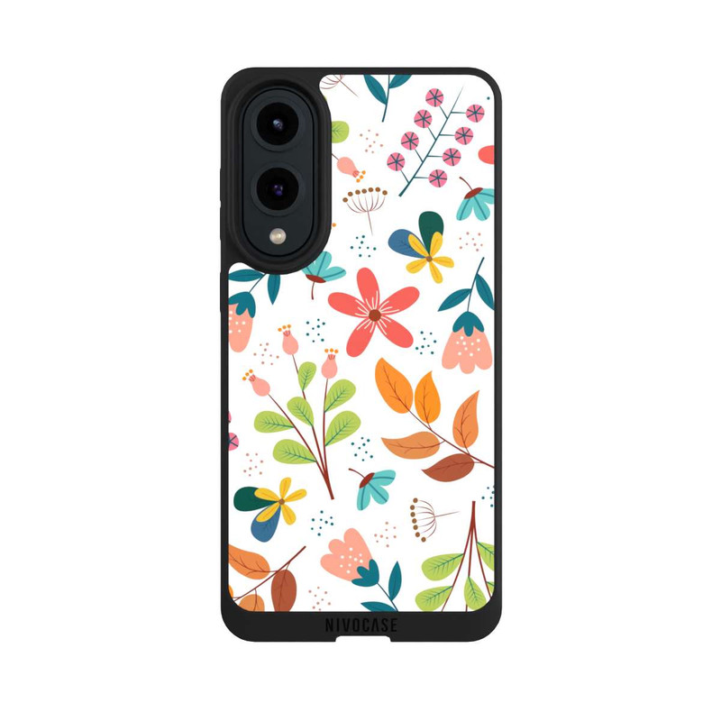 Galaxy S25 Edge NIVOpure Fleurs et feuilles blanches