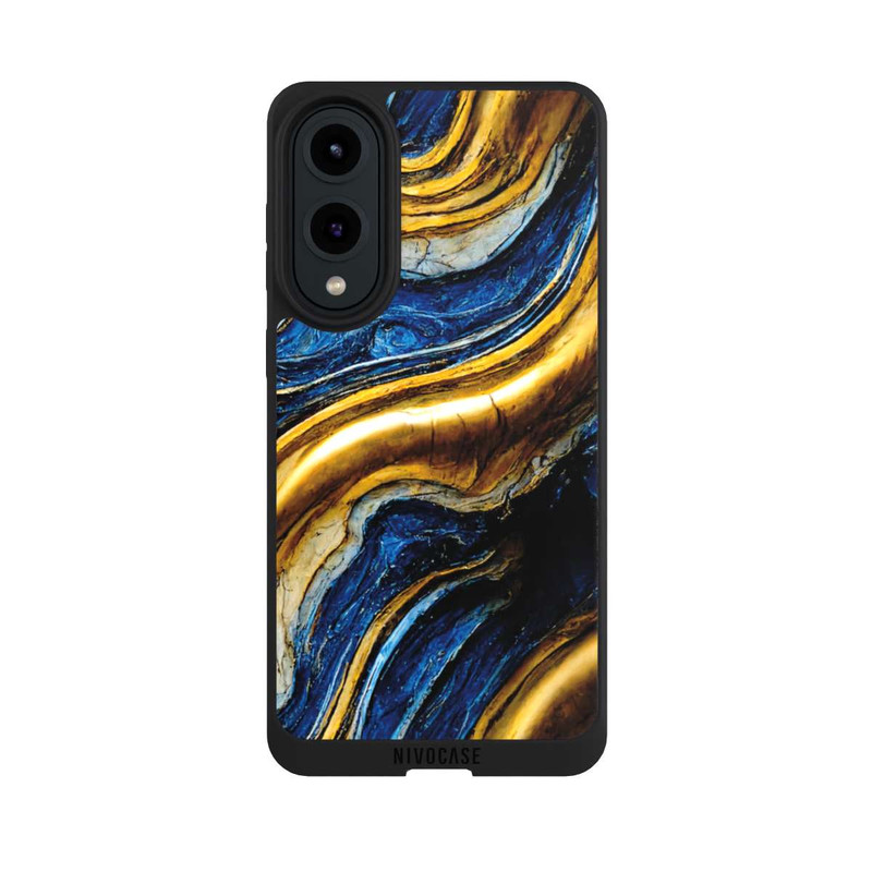 Galaxy S25 Edge NIVOpure Structure Aspect Bleu Royal Et Or