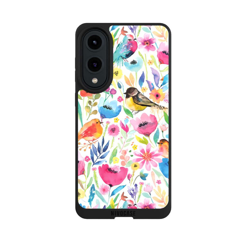 Galaxy S25 Edge NIVOpure Oiseaux et fleurs fantaisistes