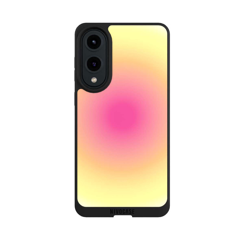 Galaxy S25 Edge NIVOpure Aura jaune rose cercle