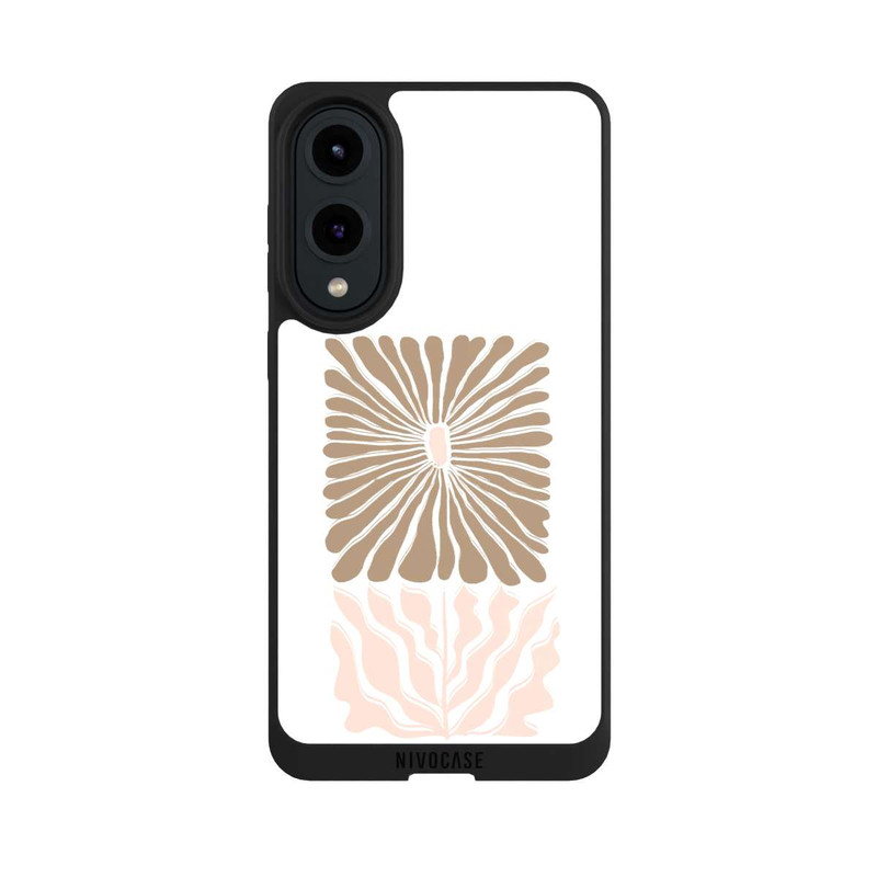 Galaxy S25 Edge NIVOpure Fleur Boho Caramel sur Blanc