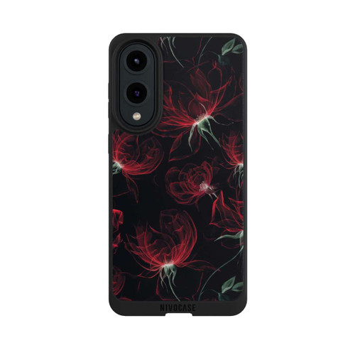Samsung Galaxy S25 Edge NIVOpure Red Flowers Wallpaper