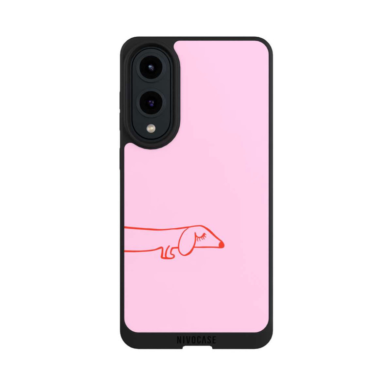 Galaxy S25 Edge NIVOpure Dachshund Illustration Pink