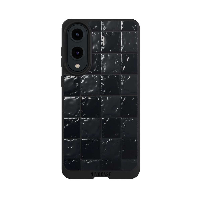 Galaxy S25 Edge NIVOpure Black Tile Pattern look with AI