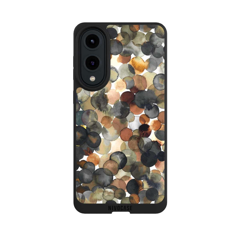 Galaxy S25 Edge NIVOpure Watercolor Dots Brown Pattern